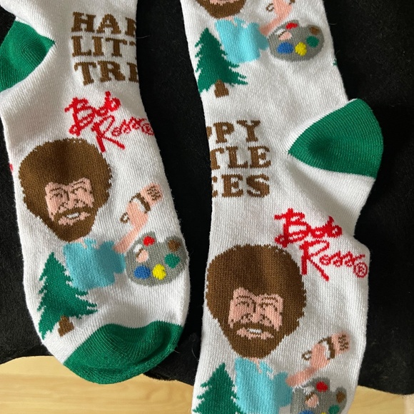 Bob Ross Mens Crew Socks Two Pairs - Picture 2 of 4